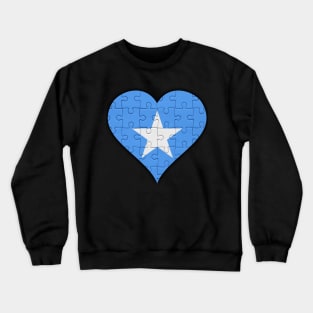 Somali Jigsaw Puzzle Heart Design - Gift for Somali With Somalia Roots Crewneck Sweatshirt